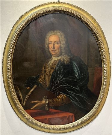 DOMENICO PARODI (1668-1742) "Ritratto di gentiluomo". Olio su tela. Cm 116x94. Opera accompagnata da perizia del Dottor Matteo Solferini, storico dell'arte.