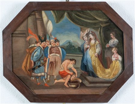 Maestro del XIX secolo. "Salomè". Olio su vetro. Cm 46x61,5. Provenienza:...