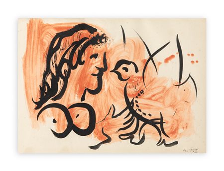 MARC CHAGALL (1887-1985) - Femme à l’oiseau