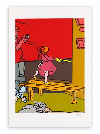 VALERIO ADAMI (1935) - Senza Titolo