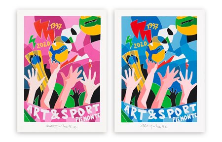 UGO NESPOLO (1941) - Lotto unico di 2 serigrafia: