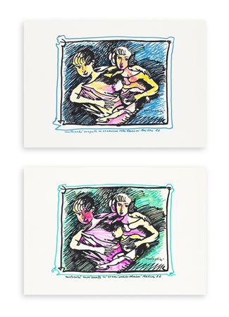 REMO BRINDISI (1918-1996) - Lotto unico di 2 opere: