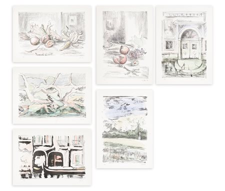 C. FUSI - Lotto unico di 6 litografie: