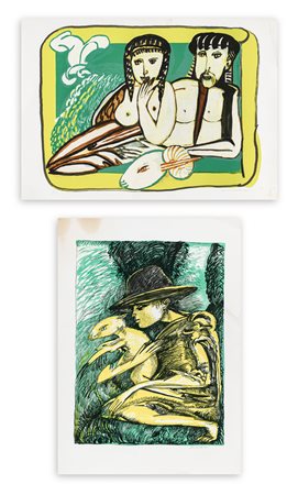 REMO BRINDISI (1918-1996) - Lotto unico di 2 opere: