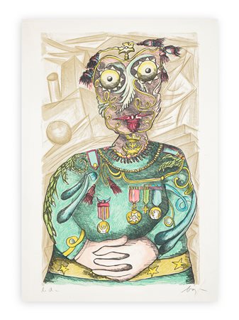 ENRICO BAJ (1924-2003) - Il Conte Louis d'Harcourt, 1986