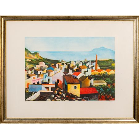 RENATO GUTTUSO, Litografia a colori