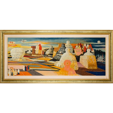 SALVATORE FIUME, Serigrafia polimaterica su tela