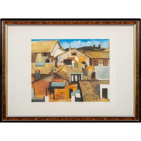 RENATO GUTTUSO, Incisione a colori