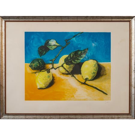 RENATO GUTTUSO, Litografia a colori