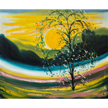 ANTONIO MASTRONUNZIO, Fiore cosmico, Olio su tela