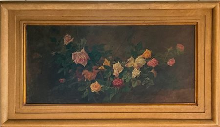 Alfredo Soressi "Rose" 
olio su tela (cm 50x100)
Firmato in basso a destra
Al re