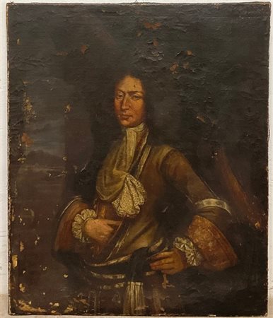 Scuola del XVIII secolo, Ritratto di gentiluomo, olio su tela (cm 115x96,5) (es