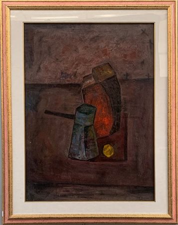 Valery Andreevich Sukharev "Composizione con brocca" olio su tela (cm 78x58) In