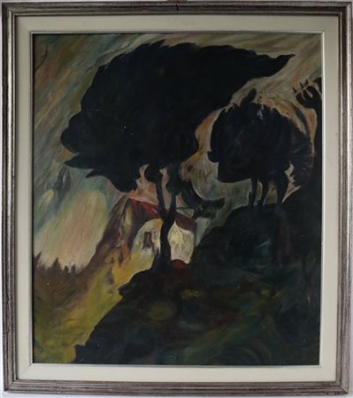 Ignoto "Senza titolo" olio su tela (cm 80x70)
In cornice (difetti)