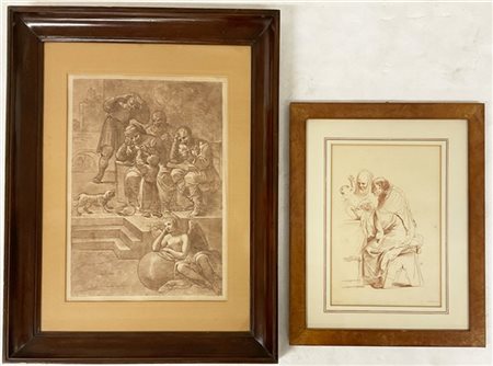 Francesco Bartolozzi (1727-1815) Due incisioni all'acquaforte su carta raffigur