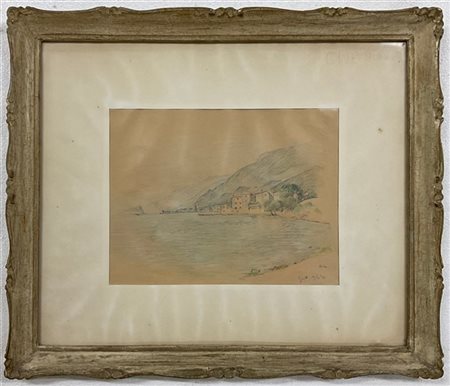 Firma indecifrata, "Porto" 10/8/72, tecnica mista su carta (cm 21x27) Firmato,