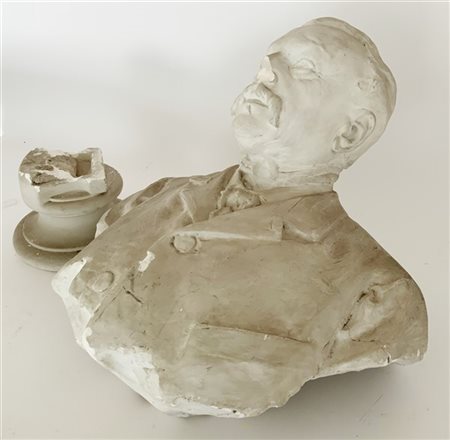 Alfonso Mazzucchelli (Attr.) "Busto di Antonio Caremi (?)" Gesso (h cm 72) (dif