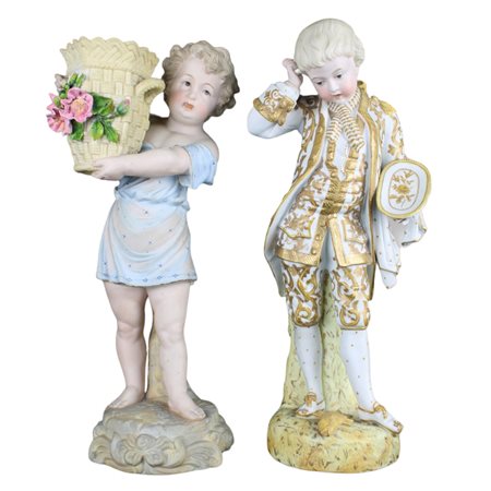 COPPIA SCULTURE IN BISCUIT 