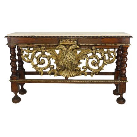 TAVOLO DA MURO IN LEGNO DI NOCE 