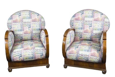 COPPIA BELLE POLTRONE ART DECO' ANNI 30