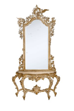 MONUMENTALE CONSOLLE CON SPECCHIERA 
