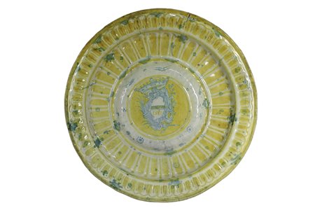 GRANDE PIATTO BACCELLATO DA PARETE