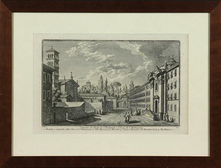 Giuseppe Vasi, Convento dei Padri di San Bernardo e chiesa di San Prudenziana..., 1748