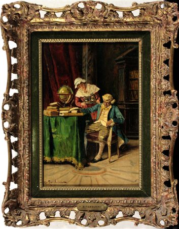 Arnaldo Tamburini, L'ora del te, 1890