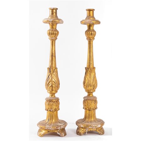 MANIF. SICILIANA PRIMI DEL XIX SECOLO, Coppia di candelieri