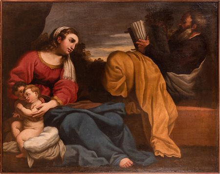 Seguace dei Carracci attivo nella prima metà del XVII secolo   Sacra famiglia con S. Giovannino 