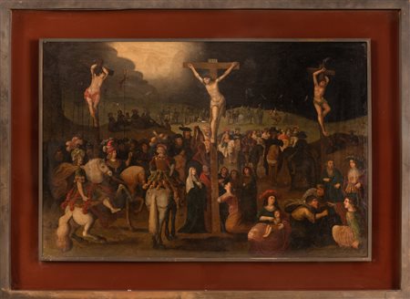 Pittore nordico attivo tra la fine del XVI e l'inizio del XVII secolo   Crocifissione 