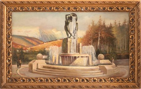 Pittore del XIX secolo   La fontana luminosa de L'Aquila 