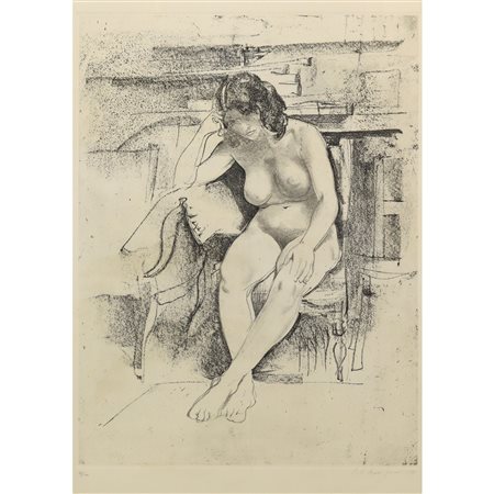 Pietro Annigoni (Milano 1910-Firenze 1988)  - Modella in riposo