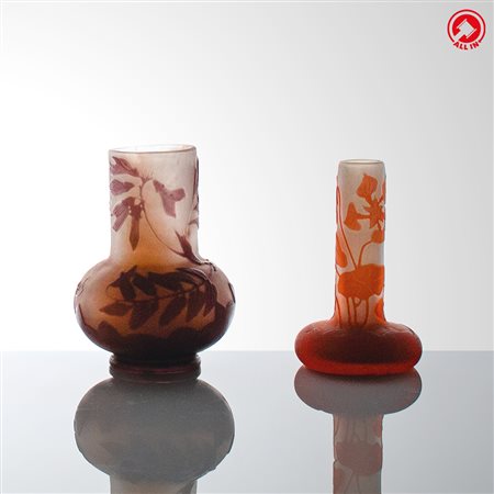 GALLE' - Coppia di due 2 piccoli vasi