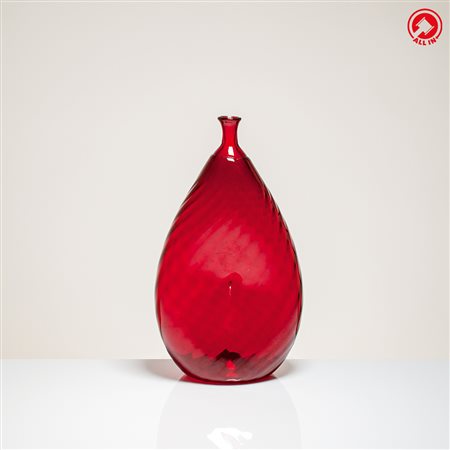 BOEMIA - Vaso in vetro soffiato rubino