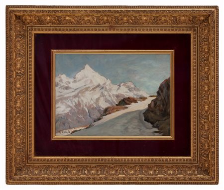 Angelo Abrate Torino 1900 – Sallanches 1985 Le Weisshorn depuis Roten Boden, Zermatt  