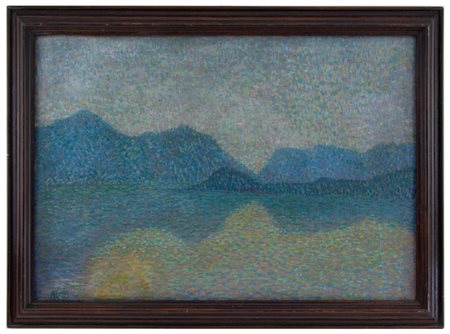 Aldo Conti Milano 1890 - 1988 paesaggio lacustre