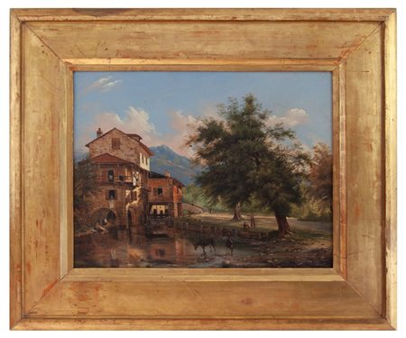 Firmato Canella Italia XIX – XX secolo Paesaggio