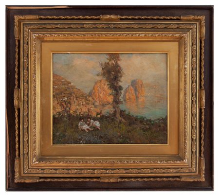 Giuseppe Giardiello Napoli 1887 – 1920 Ai Faraglioni, Capri