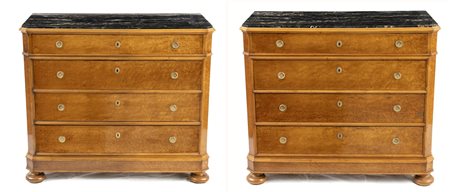 Coppia di comò Francesi Luigi Filippo in acero - 1840 circa