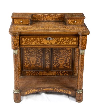 Console Impero olandese in mogano intarsiato -  XIX secolo