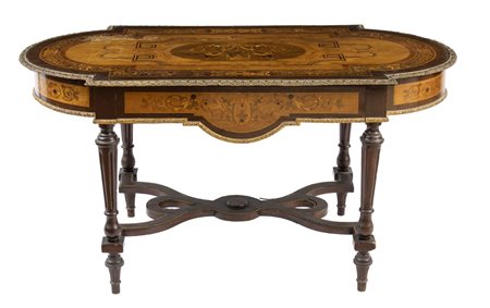 Scrittoio francese  intarsiato Napoleone III  - XIX secolo