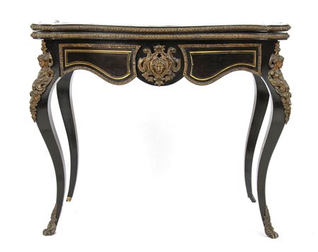 Tavoloda gioco Boulle  francese - seconda meta XIX secolo