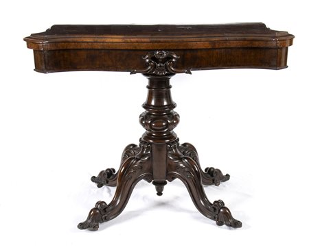 Tavolo da gioco inglese Vittoriano - XIX secolo.