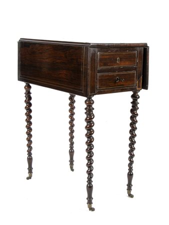 Tavolino francese con alette - XIX secolo