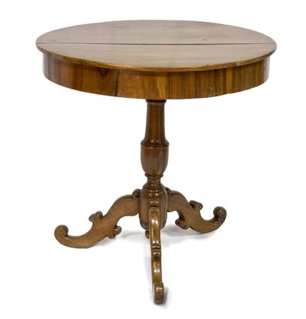 Tavolo da centro italiano in noce -  XIX secolo