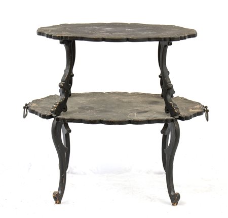 Tavolino francese laccato a chinoiserie - XX secolo