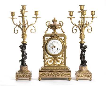 Trittico francese in bronzo dorato - Parigi XIX secolo, firmato H. JOURNET & CIE.