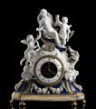 Raro orologio Luigi XVI in porcellana bianca e blu con movimento a vista - Jacques-Thomas Bréant (1753-1807)