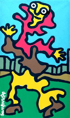 JEAN SANFOURCHE 1929 - 2010 Senza titolo Tempera su tela, cm. 134 x 80...